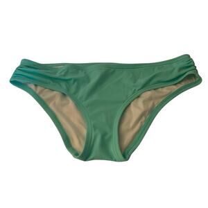 Victoria’s Secret Women’s Aquamarine Blue Ruched Bikini Bottom Swimwear Size M